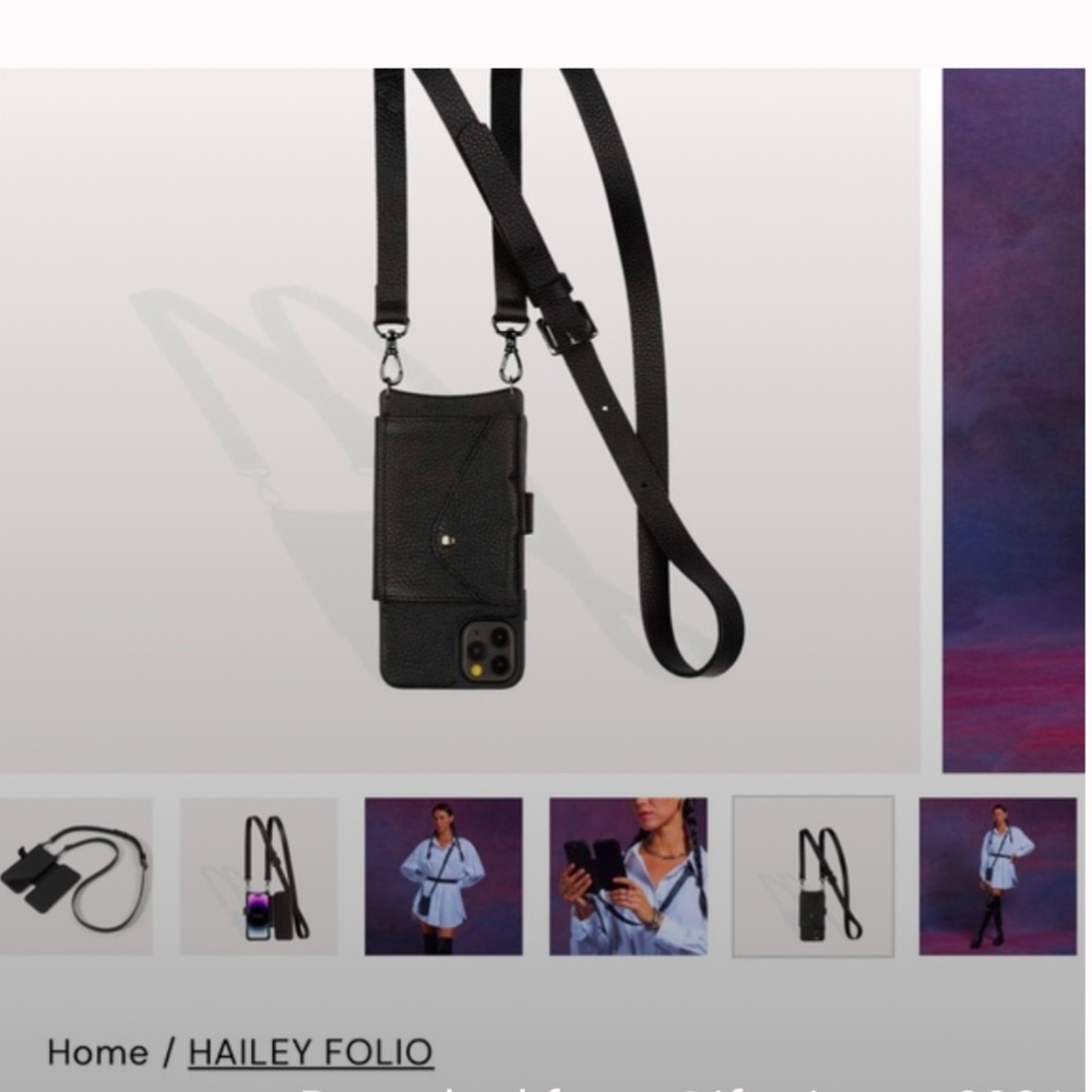 Bandolier Hailey Folio Black/Pewter for iPhone 13 Pro. Great condition.